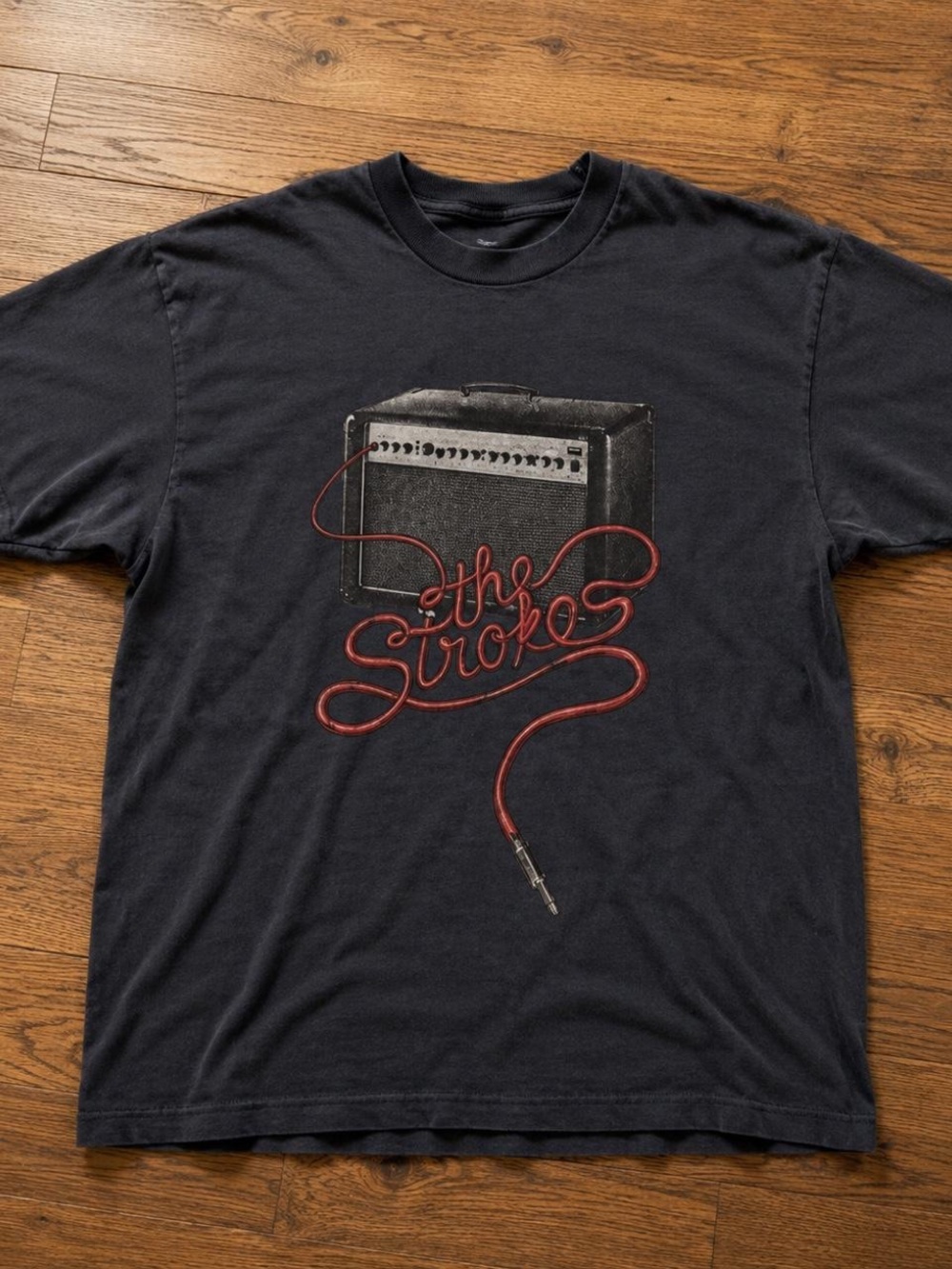 Black the Strokes radio t shirt